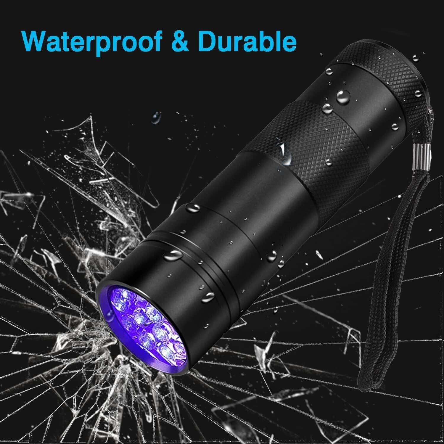 Disc Connection Performance UV Torch Flashlight 12 LED