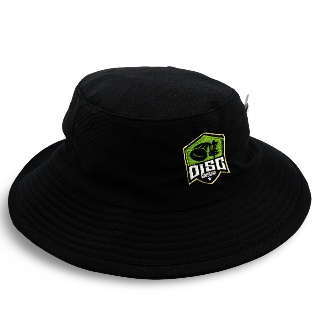 Disc Connection Flex Fit Cool n Dry Bucket Hat - Black