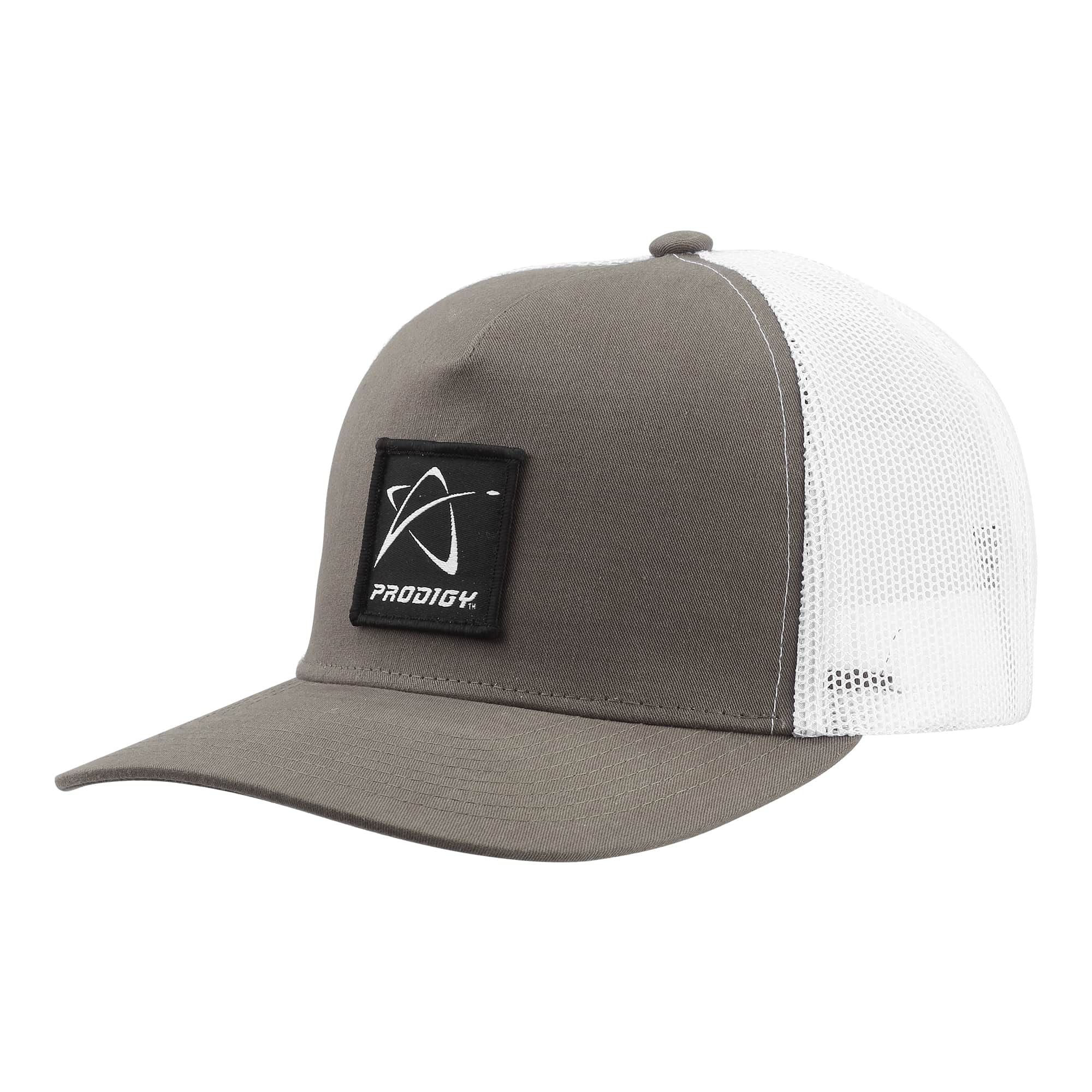 Prodigy Trucker Cap Hat Logo Patch - Grey/White