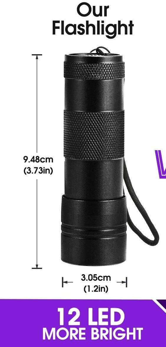 Disc Connection Performance UV Torch Flashlight 12 LED – Disc ...